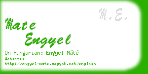 mate engyel business card