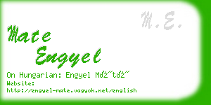 mate engyel business card